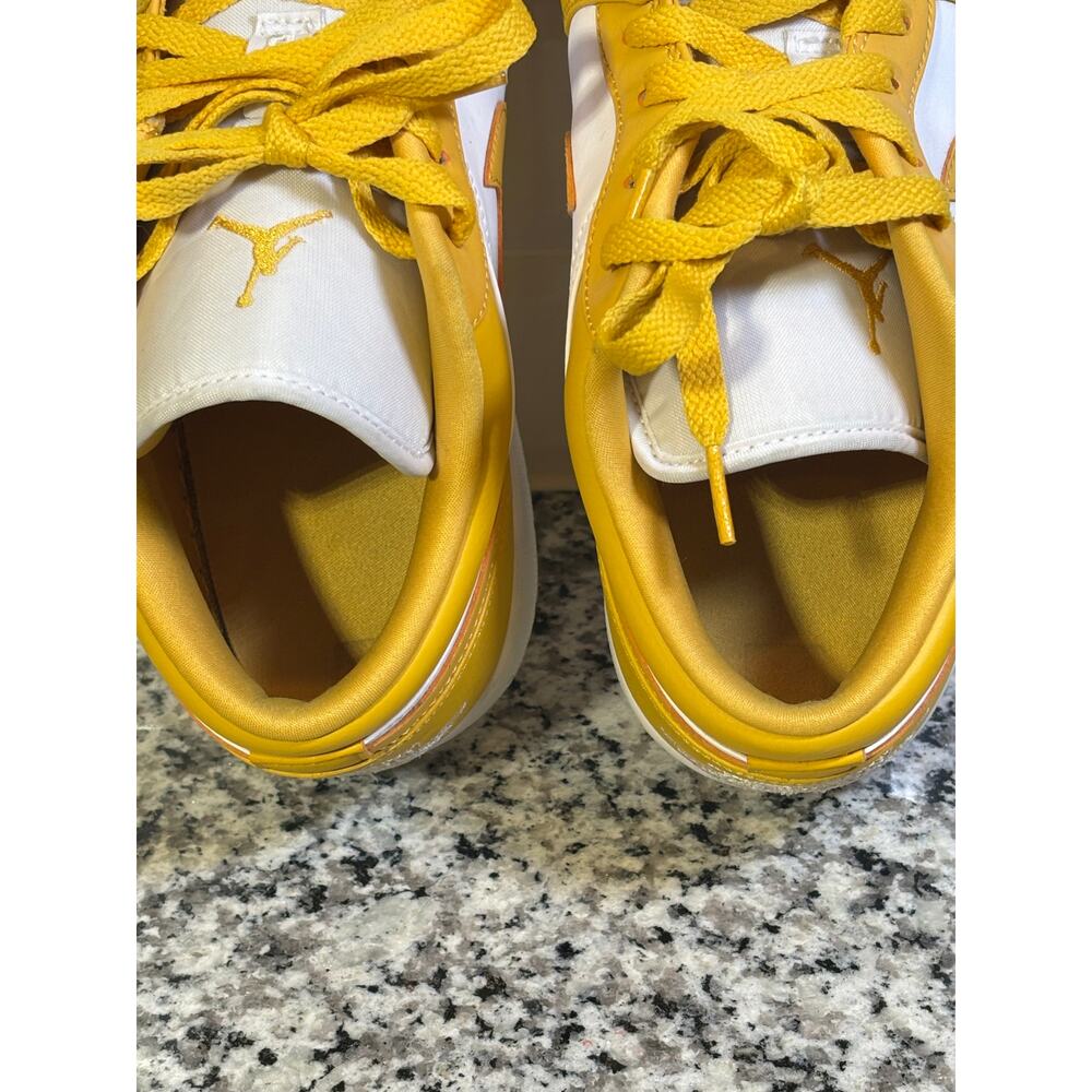 Nike Air Jordan 1 Low Pollen Yellow White Men’s Size 13 - Picture 10 of 11